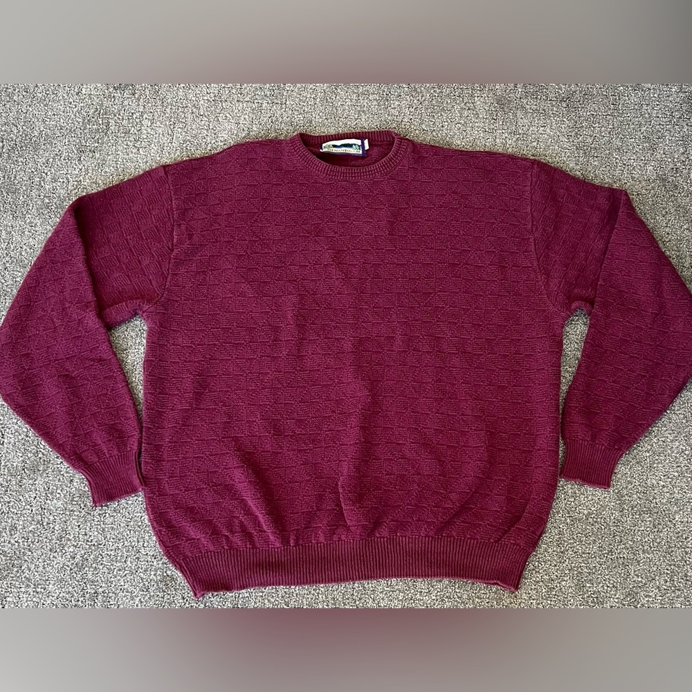 Vintage Shenandoah Men’s Sweater Chunky Knit Crew Neck Cotton USA Made Size 3XLT